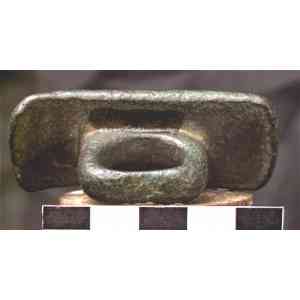 Sello romano de bronce: vista superior